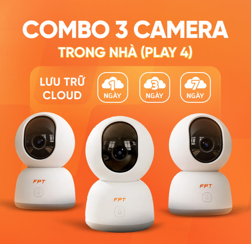 Combo 3 camera FPT (trong nh&agrave;)
